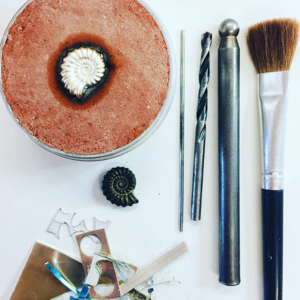 Recycle your old silver or gold in our Silver Mixed Ability Workshop OR book a private session. This is an example of a sand casting. A great way of making unworn jewellery into something new!