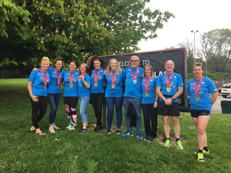 Hyde Striders Running Club is one of 48 clubs who are based at our facility. Hyde Striders offer running groups for all ability levels whether your a newbie runner or a hardcore marathon runner. Hyde Striders meet here at ASV every Monday and Wednesday evening.

The image here is a group of their runners proudly showcasing their London Marathon 2019 completion medals!