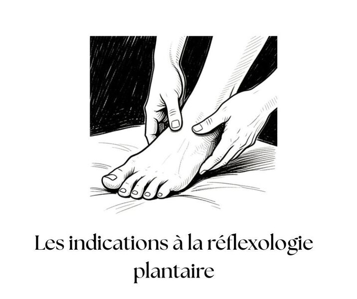 Présentation des indications à la refexologie plantaire au cabinet de réfelxologie plantaire à Saint-Etienne