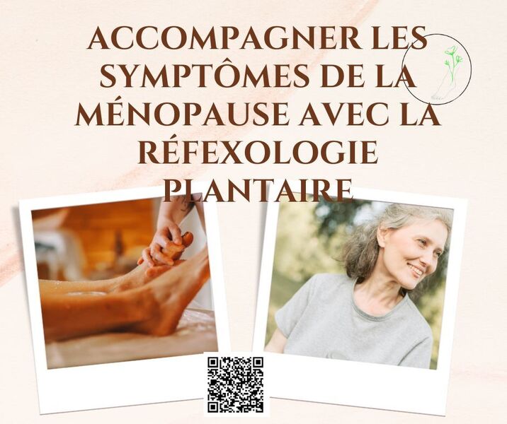 Image d'un article fait par Elodie ALLIBERT, réflexologue plantaire à Saint-Etienne, sur la présentation d'une étude  montrant les effets positifs de la réflexologie plantaire sur l'accompagnement des symptômes de la ménopause en complément de la médecine traditionnelle.