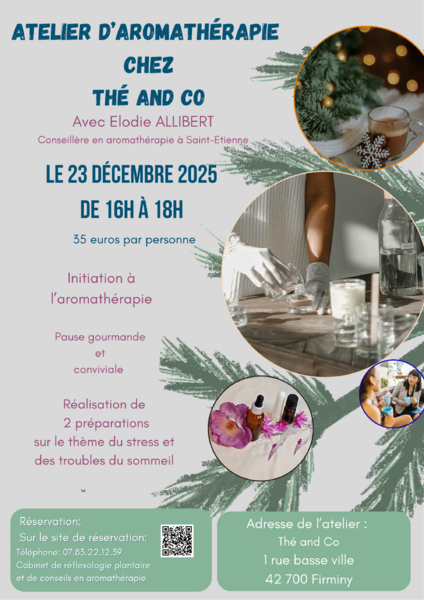 #atelier #aromathérapie #elodieallibert #firminy #théandco #saintetienne #loire #42