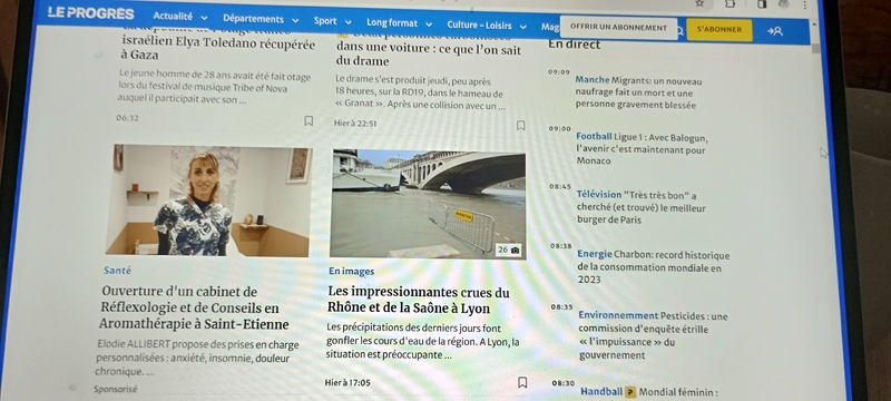 Elodie Allibert cabinet de réflexologie plantaire et de conseils en aromathérapie à Saint-Etienne 42 en photo dans le Progrès