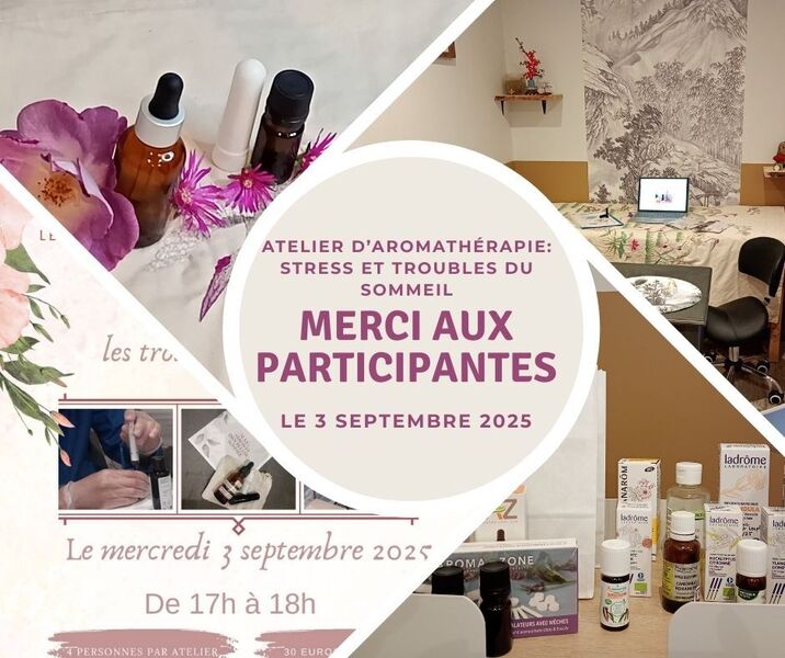 Atelier d'aromathérapie sur le stress et les troubles du sommeil _ Elodie ALLIBERT _ Saint-Etienne
