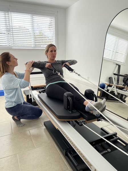 Private Equipment Pilates sessions using the reformer, split pedal chair and tower. 