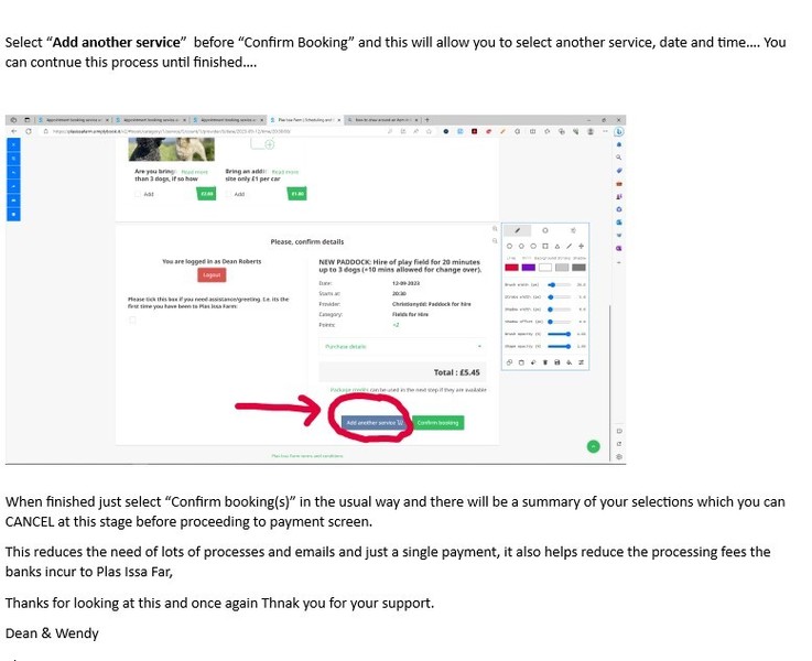 Multiple Booking of services