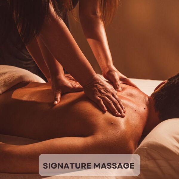 Our Signature Massage and 4-hands Massage are full-body treatments performed by two skilled therapists working in harmony to provide a deeply relaxing and rejuvenating experience. You can choose your preferred pressure level—whether you like it strong, gentle, or simply soothing. These massages use high-quality oils or lotions to enhance muscle relief, improve circulation, and promote overall well-being.